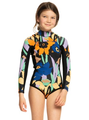 Girls'' Roxy 1.5mm Current Of Cool Long Sleeve Springsuit Swimwear | QZOV-60894