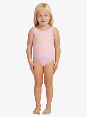 Girls'' Roxy Beach Day Together One-Piece Swimwear | NOKY-69521