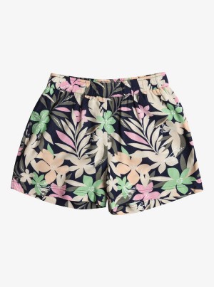 Girls'' Roxy Blue Ocean Floor Shorts | QAKE-49538