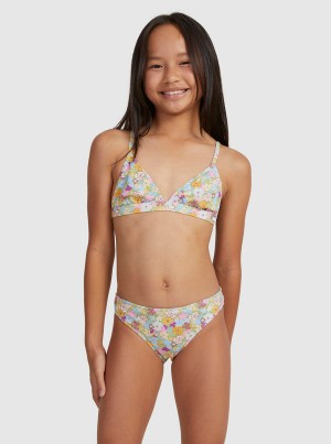 Girls'' Roxy Nostalgic Seaside Two Piece Triangle Set Swimwear | AKEO-82709