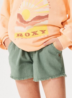 Girls'' Roxy Scenic Route Twill Shorts | RKUV-38274