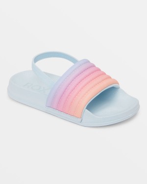 Girls'' Roxy Slippy Ribbed Sandals | KSAO-61239