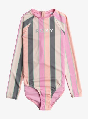 Girls'' Roxy Very Vista One-Piece Rashguard Swimwear | OKLS-02984