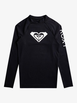 Girls'' Roxy Whole Hearted Long Sleeve UPF 50 Rashguard Swimwear | PYIA-21496