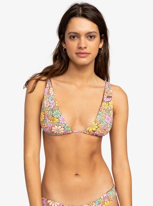 Roxy All About Sol Elongated Triangle Bikini Tops | UQBN-69281