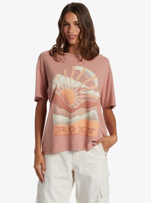 Roxy Get Lost In The Moment Oversized Boyfriend T Shirts | 67325WVRO