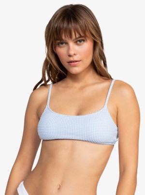 Roxy Gingham Bralette Bikini Tops | IATK-71863