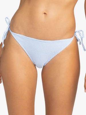 Roxy Gingham Tie-Side Cheeky Bikini Bottoms | QBEN-06375