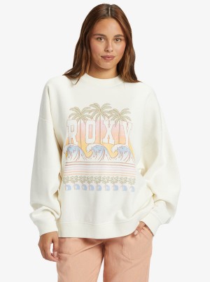 Roxy Lineup Oversized Crew Neck Hoodie | DNTH-08197