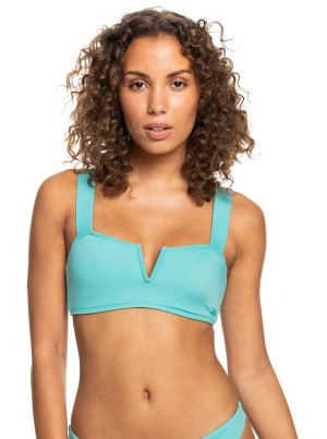 Roxy Love The Coco V Bralette Bikini Tops | QKOR-31069