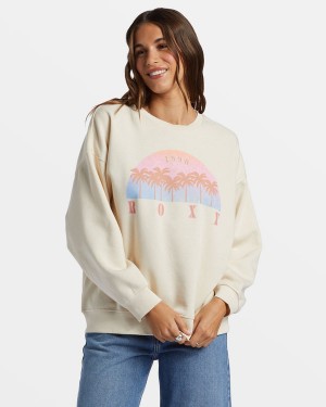 Roxy Morning Hike Crew Neck Hoodie | LJTU-41079