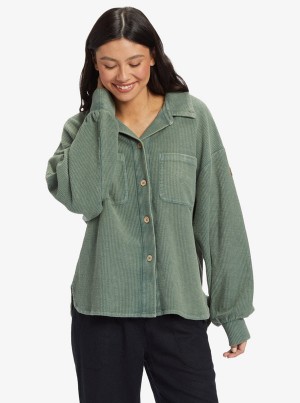 Roxy Off Duty Knit Shacket Tops | 47053HDAR