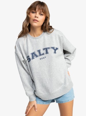 Roxy Salty Morning Hike Crew Neck Hoodie | NBWP-14386