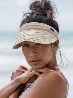 Roxy Sunny Morning Straw Visor Hats | VLSY-98574