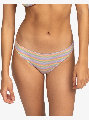 Roxy Wavy Stripe Moderate Bikini Bottoms | VIHT-90283