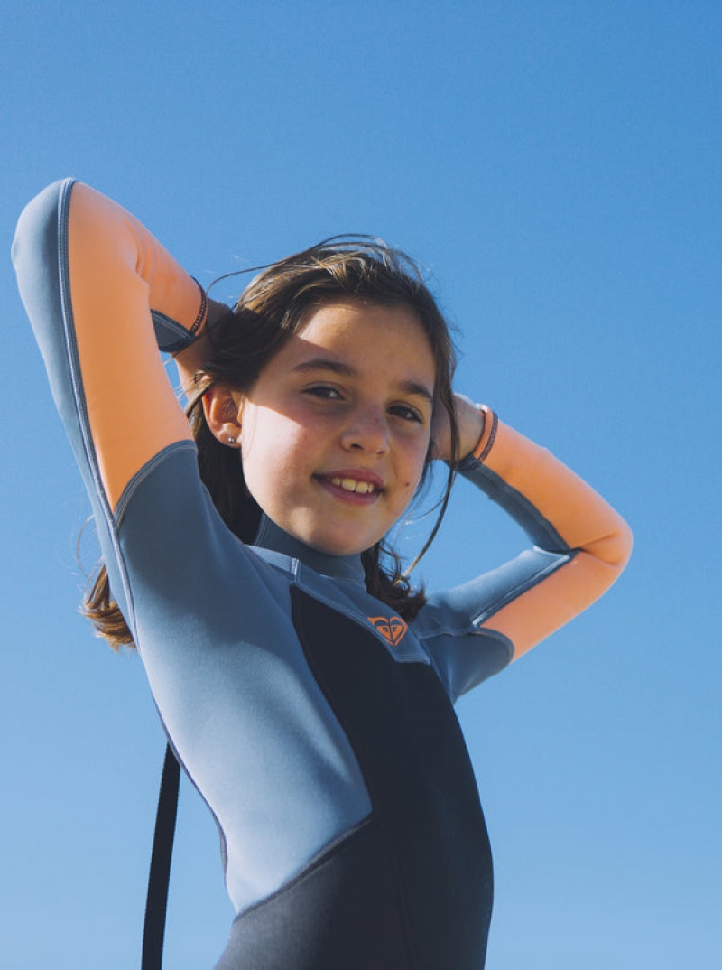 Girls'' Roxy 3/2mm Prologue Back Zip Wetsuit Swimwear | EUDY-50469