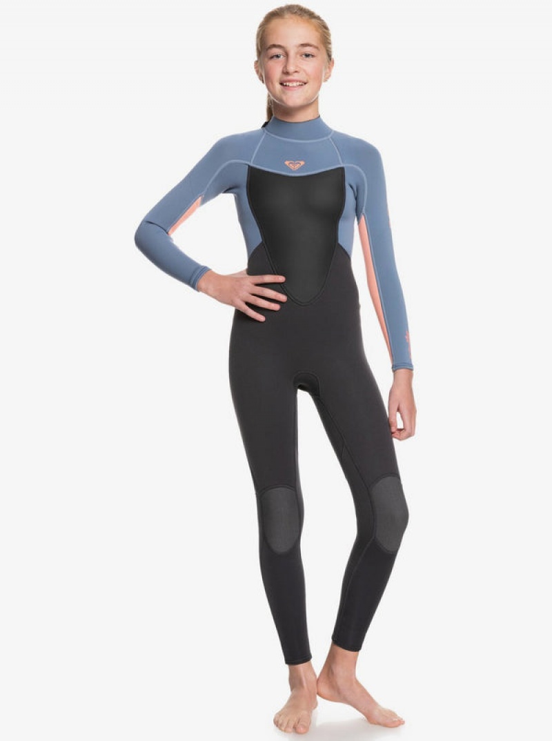 Girls'' Roxy 3/2mm Prologue Back Zip Wetsuit Swimwear | EUDY-50469