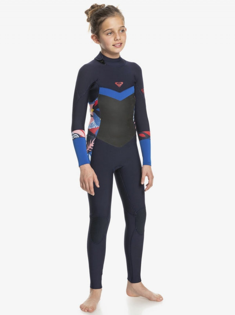 Girls'' Roxy 3/2mm Syncro GBS Long Sleeve Fullsuit Swimwear | TXMU-80346