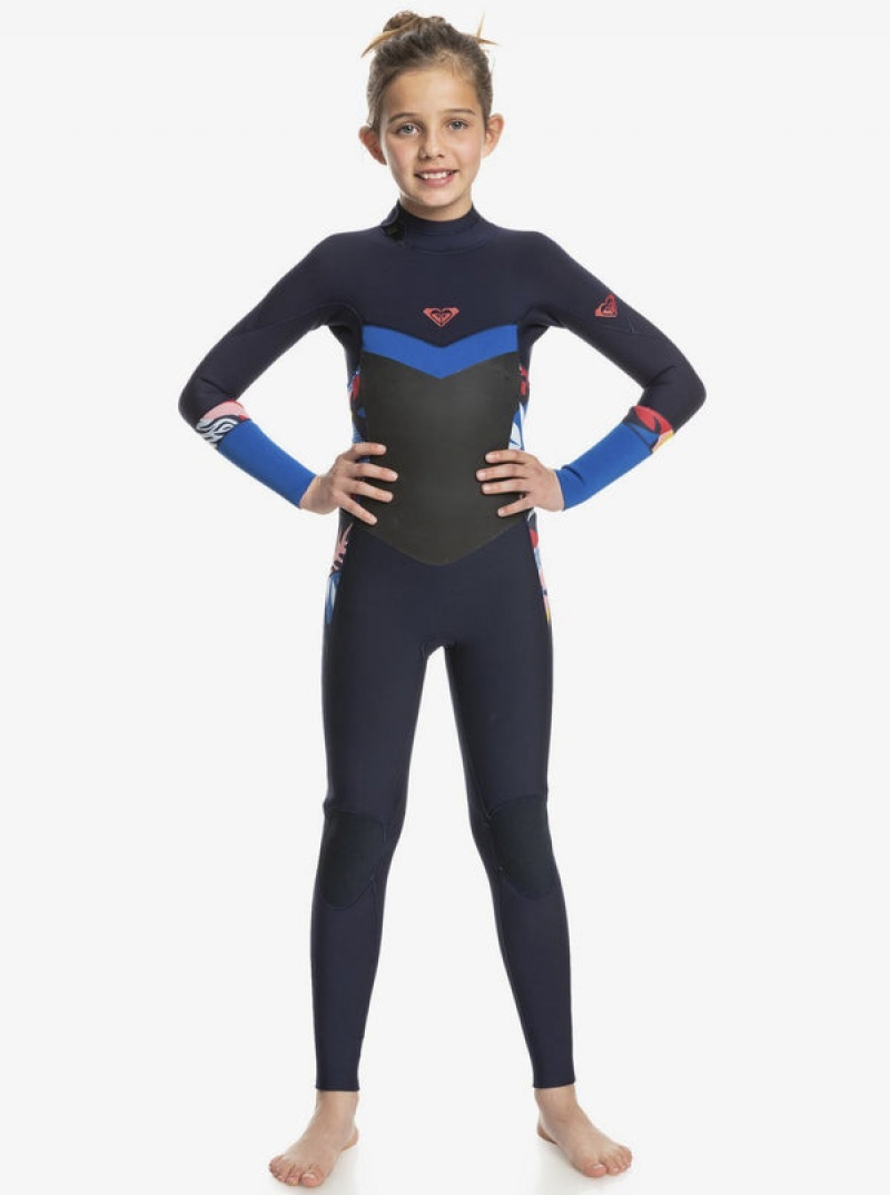 Girls\'\' Roxy 3/2mm Syncro GBS Long Sleeve Fullsuit Swimwear | TXMU-80346