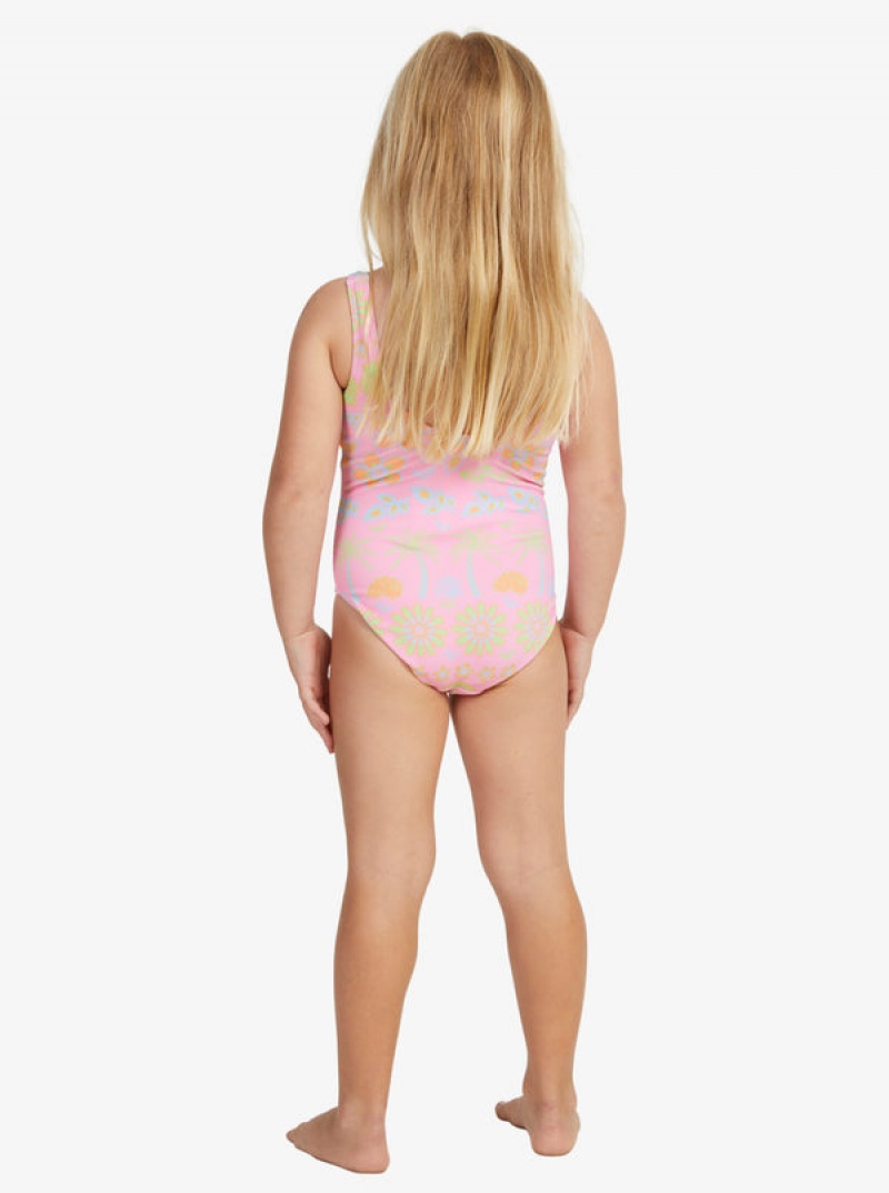 Girls'' Roxy Beach Day Together One-Piece Swimwear | NOKY-69521