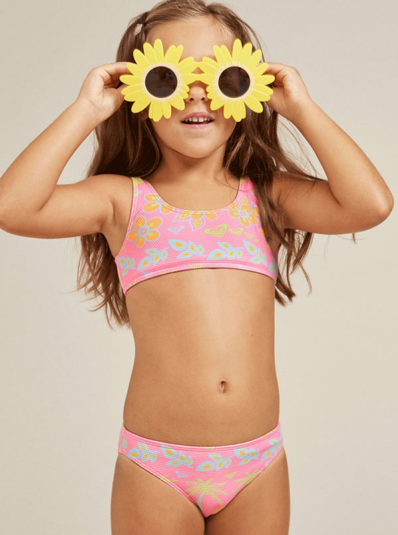 Girls'' Roxy Beach Day Together Two Piece Bralette Set Swimwear | ZETV-35407