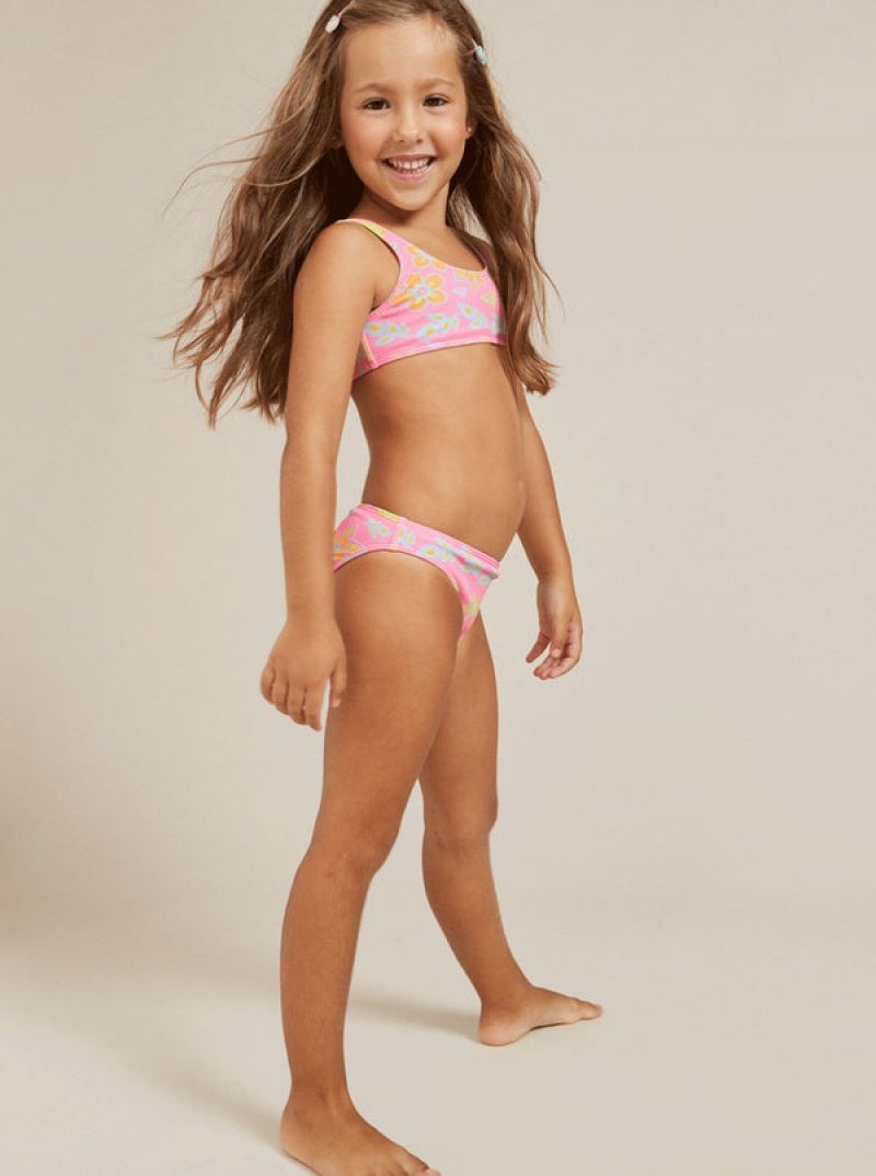 Girls'' Roxy Beach Day Together Two Piece Bralette Set Swimwear | ZETV-35407