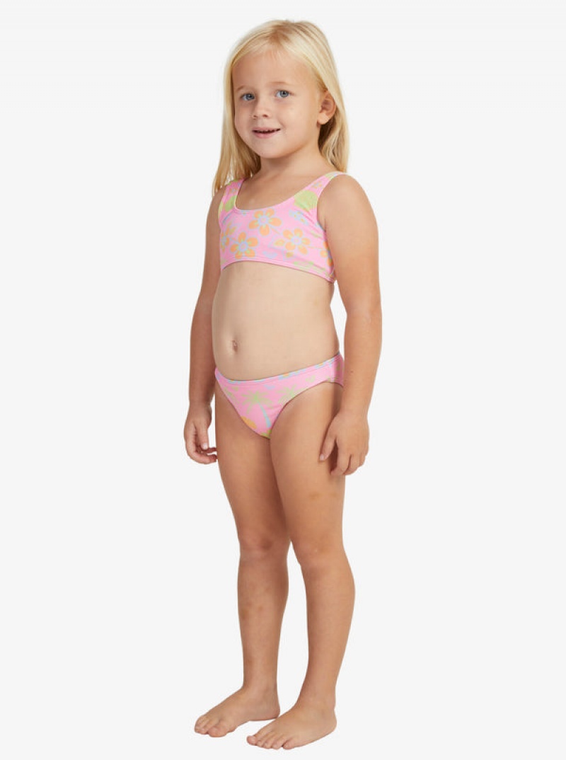 Girls'' Roxy Beach Day Together Two Piece Bralette Set Swimwear | ZETV-35407