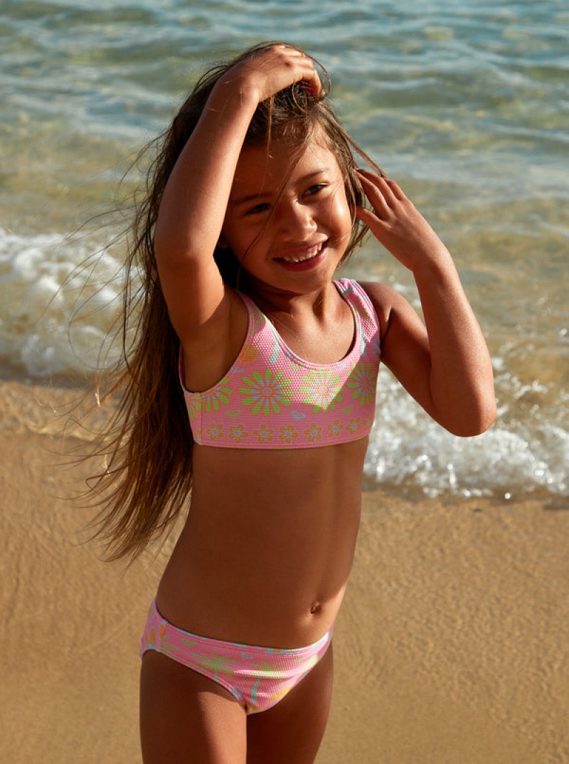 Girls\'\' Roxy Beach Day Together Two Piece Bralette Set Swimwear | ZETV-35407