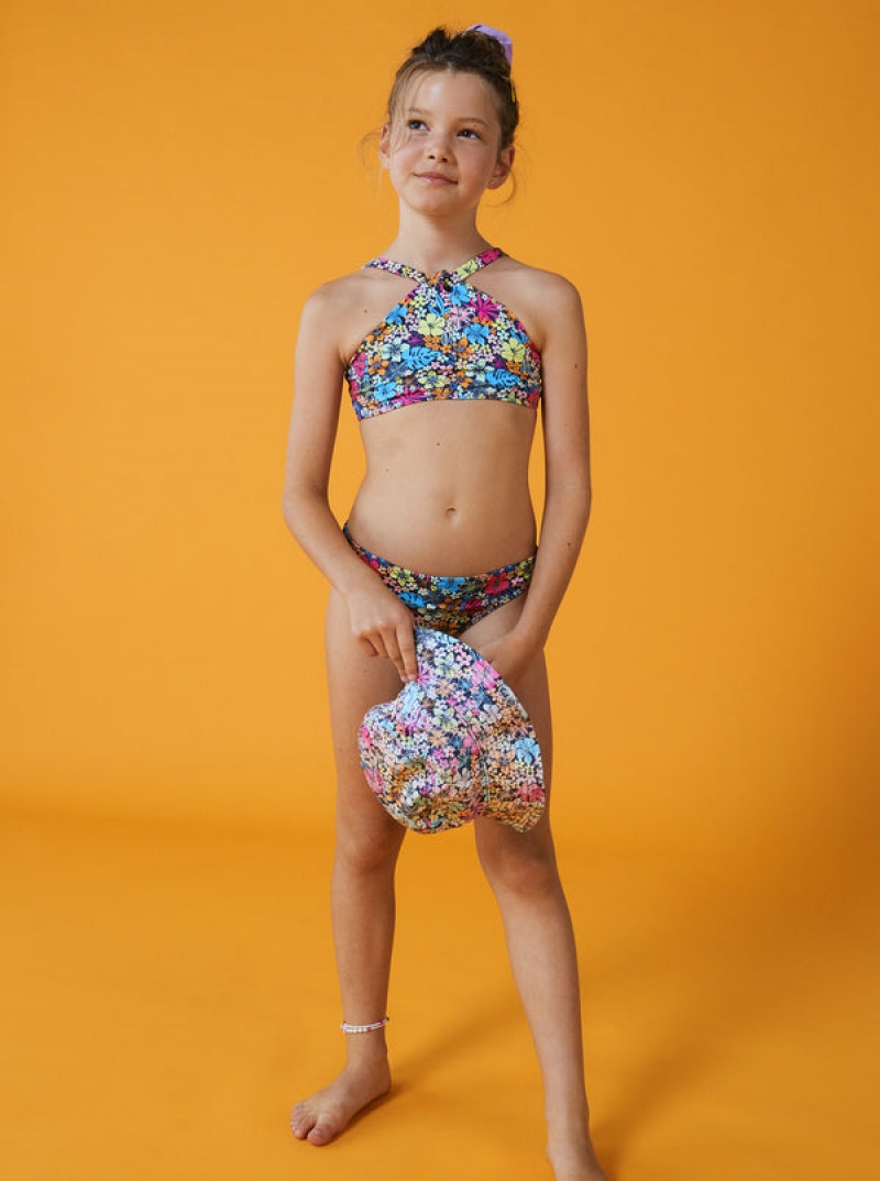 Girls'' Roxy Daisy Mood Two Piece Set Swimwear | LQZK-15807