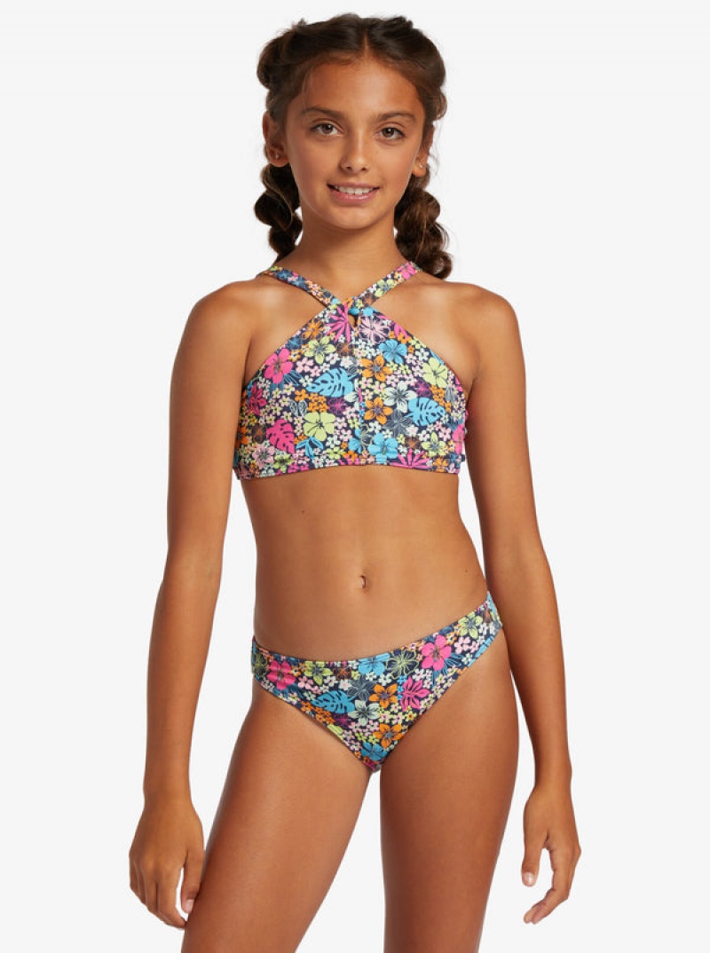 Girls'' Roxy Daisy Mood Two Piece Set Swimwear | LQZK-15807