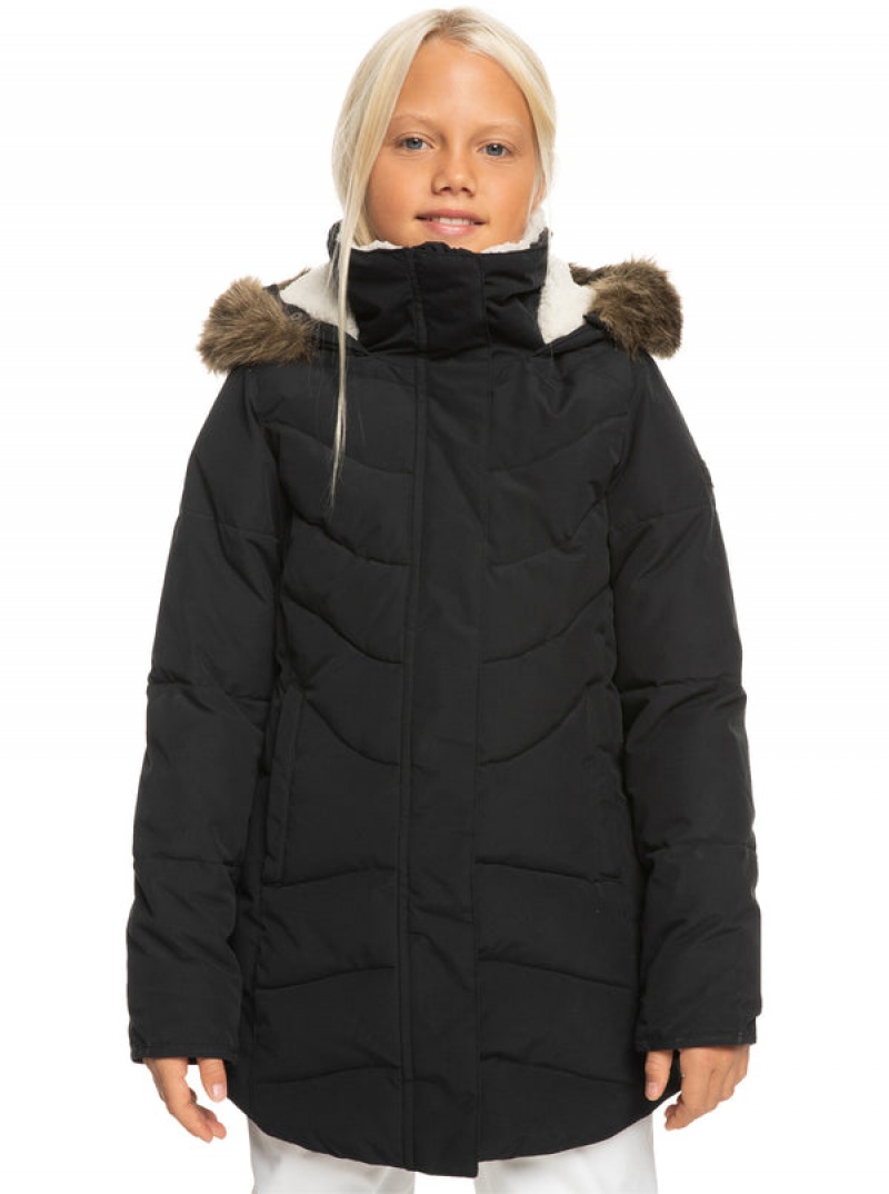 Girls\'\' Roxy Elsie Longline Winter Jackets | NBWS-56274