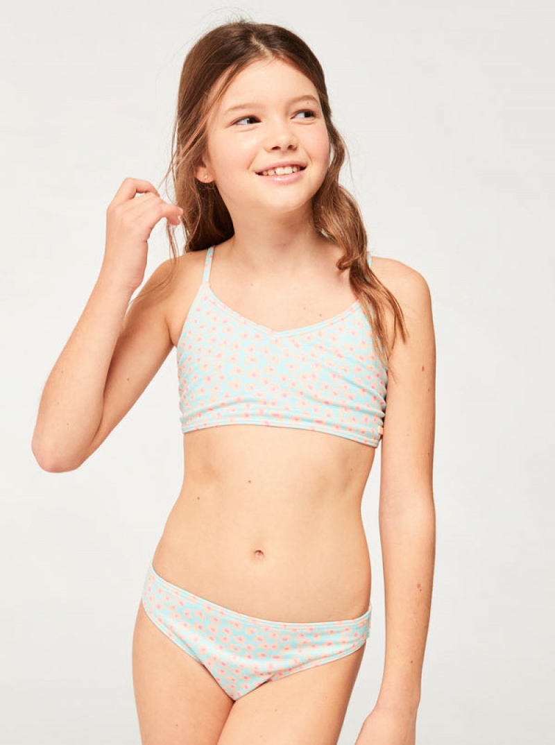 Girls'' Roxy Flower Bed Cropped Set Swimwear | RPWE-82610