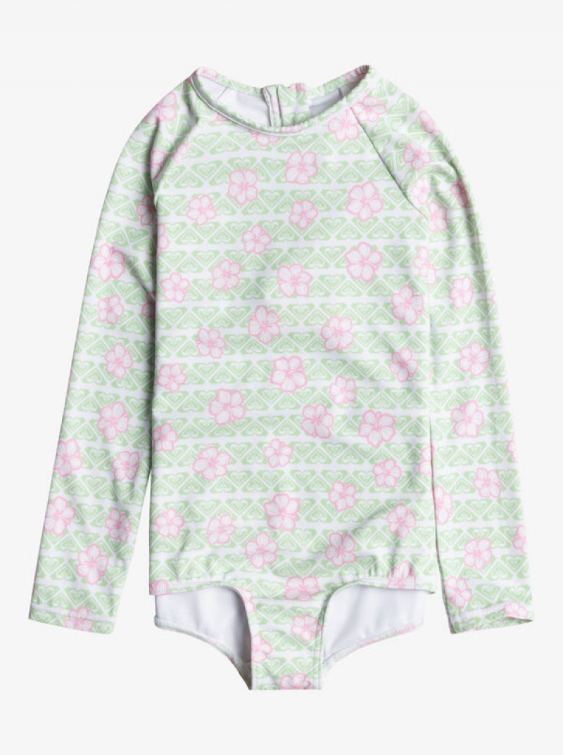 Girls\'\' Roxy Hibiline Long-Sleeve Swimwear | LEWY-64752