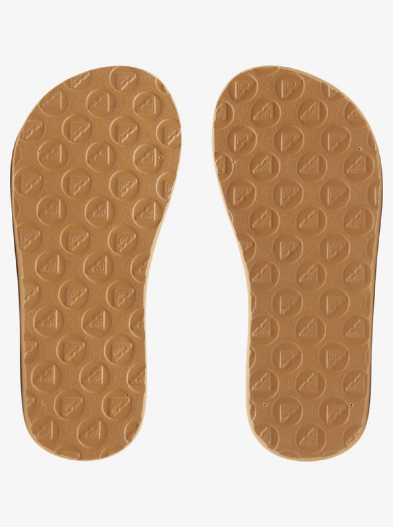 Girls'' Roxy Porto Raffia Flip Flops | JGIX-02391