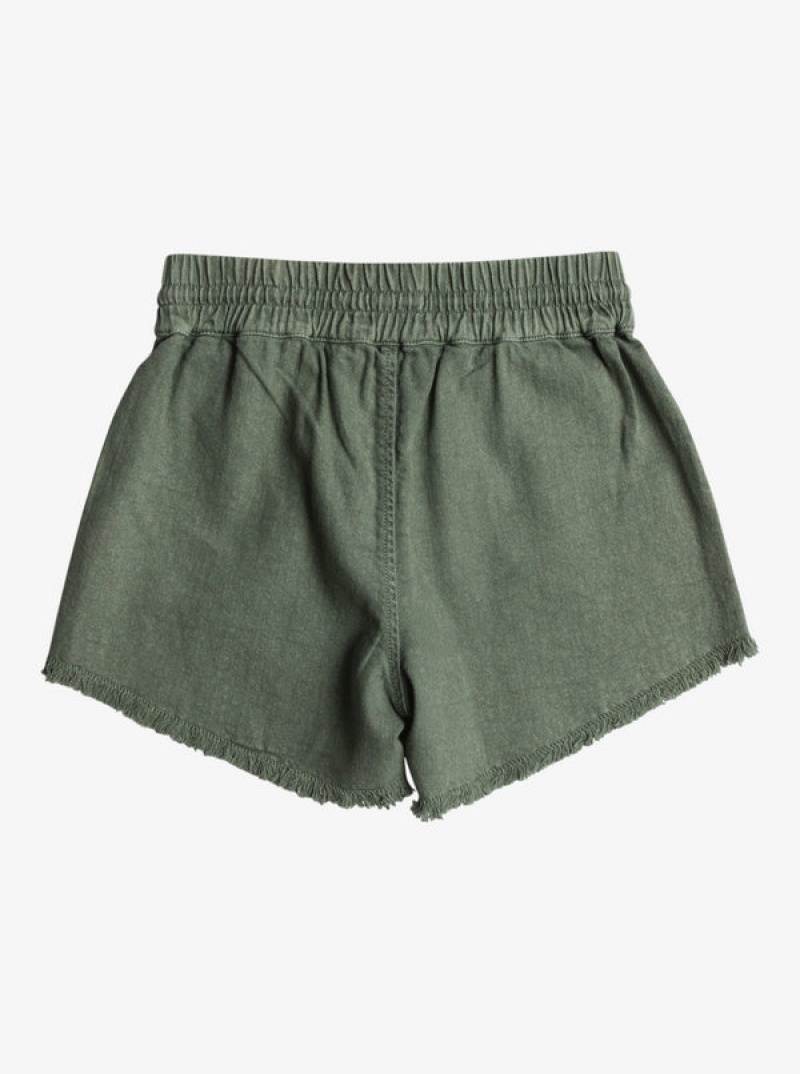 Girls'' Roxy Scenic Route Twill Shorts | RKUV-38274