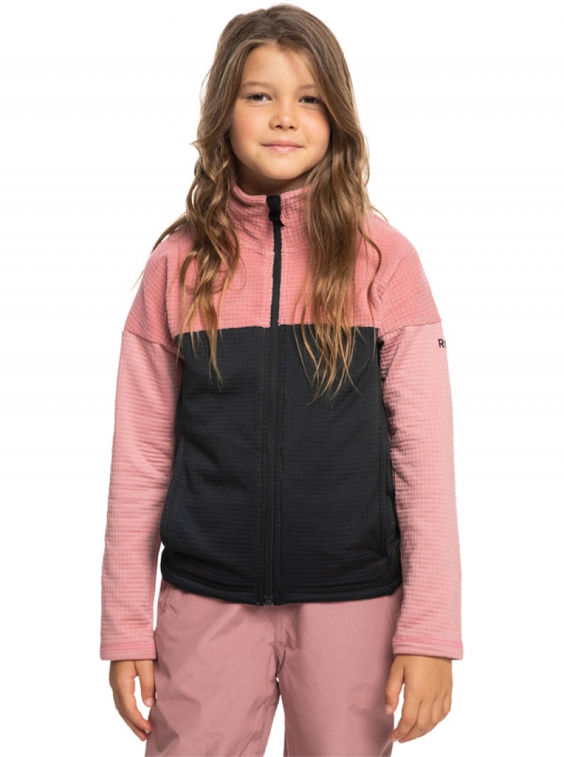 Girls'' Roxy Sidley Technical Zip-Up Fleece Snowboard Jackets | HRZW-31290