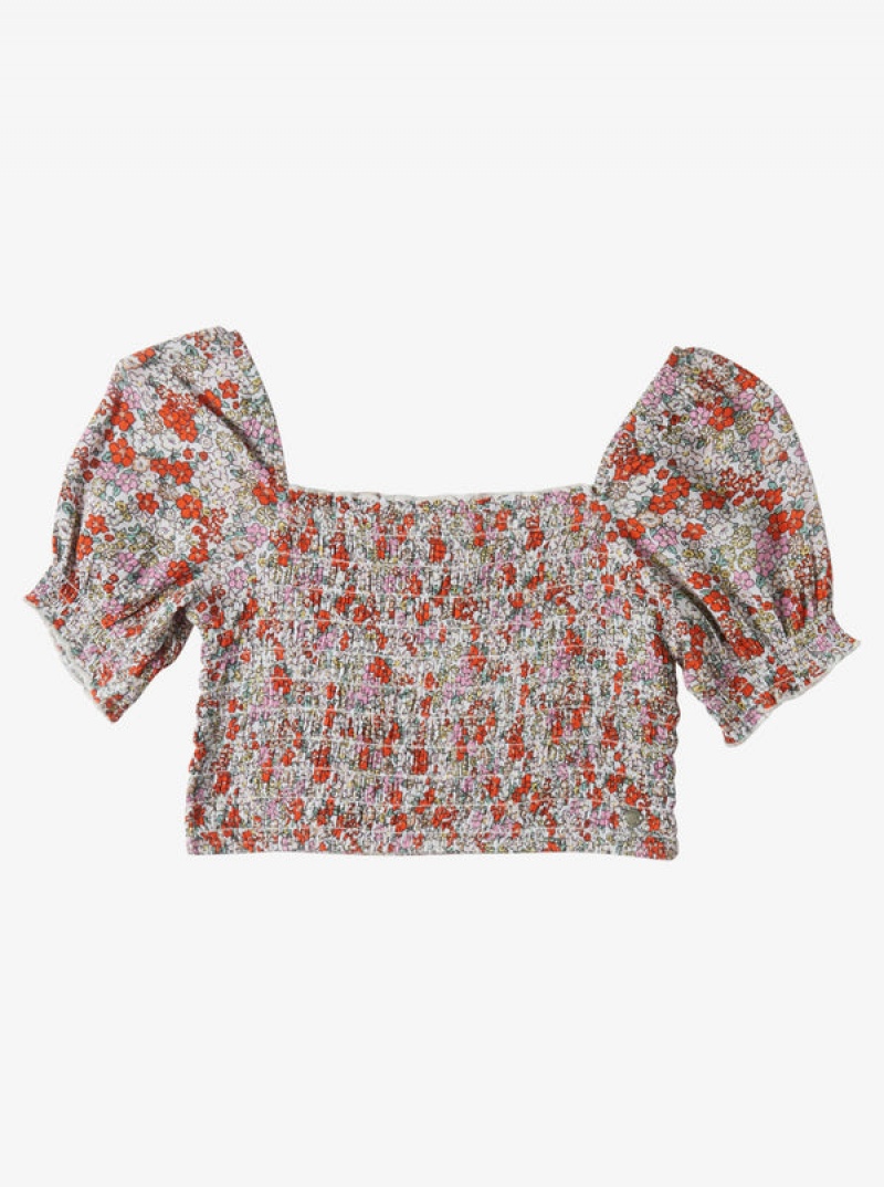 Girls'' Roxy Sunday Night Sessions Shirred Tops | YPVN-63912