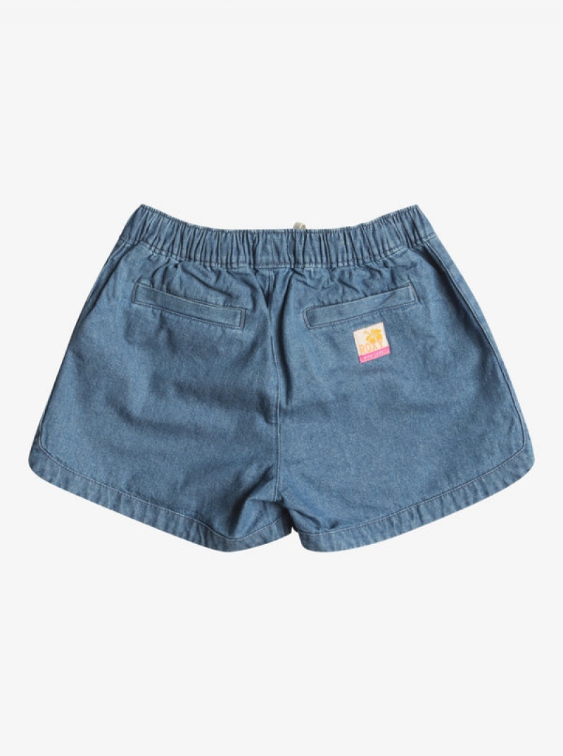 Girls'' Roxy Una Mattina Denim Denim Shorts | QDUY-43810