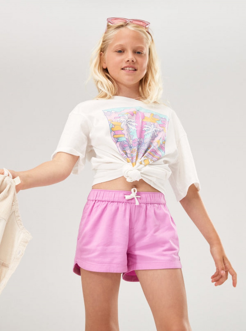 Girls\'\' Roxy Una Mattina Elastic Waist Shorts | IXVL-57923