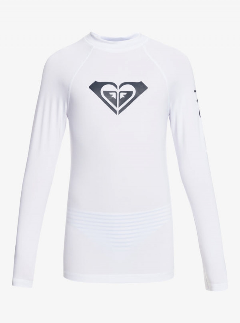 Girls'' Roxy Whole Hearted Long Sleeve UPF 50 Rashguard Swimwear | VIDR-45130