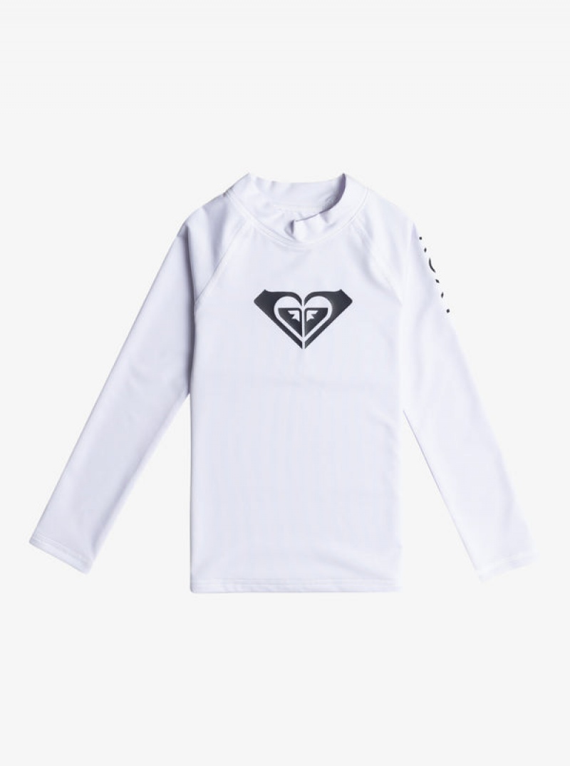 Girls'' Roxy Whole Hearted Long Sleeve UPF 50 Rashguard Swimwear | CSDZ-61973