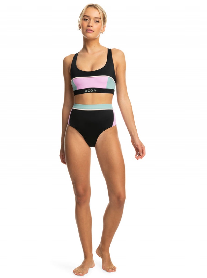 Roxy Active High Waist Bikini Bottoms | UHYN-71084