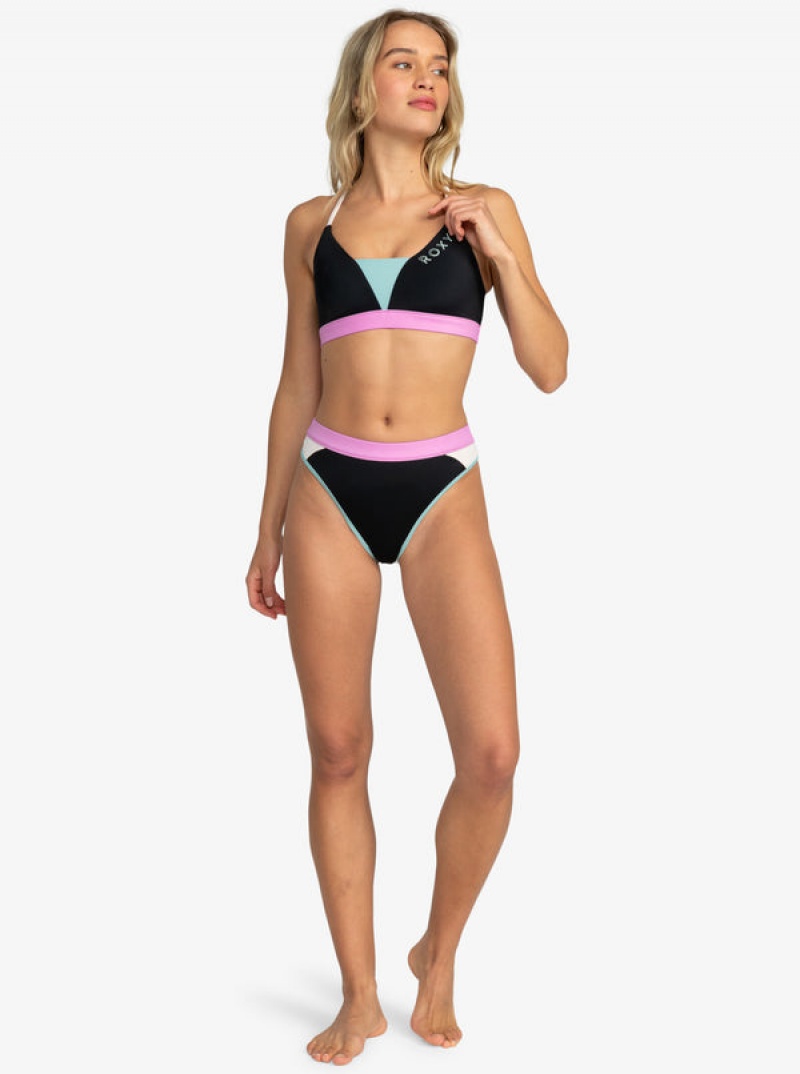 Roxy Active Mid Waist Bikini Bottoms | QECK-86517