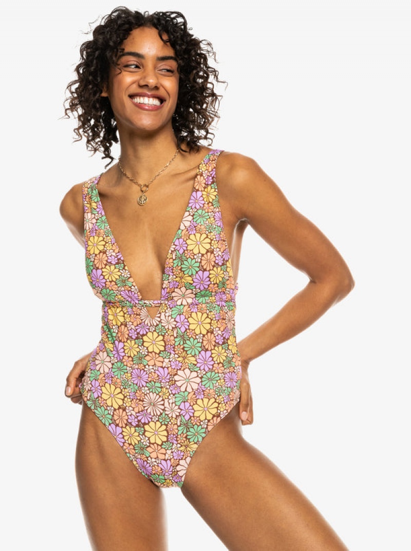 Roxy All About Sol One-Piece Swimsuits | HBJZ-86014