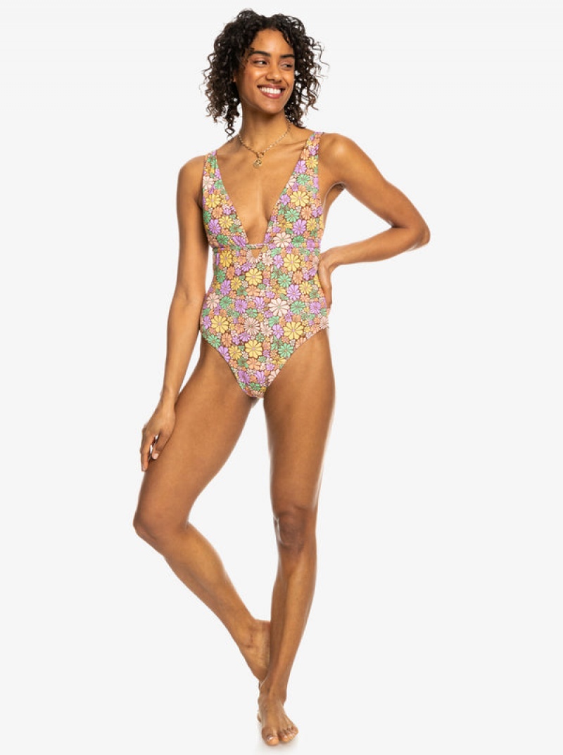 Roxy All About Sol One-Piece Swimsuits | HBJZ-86014