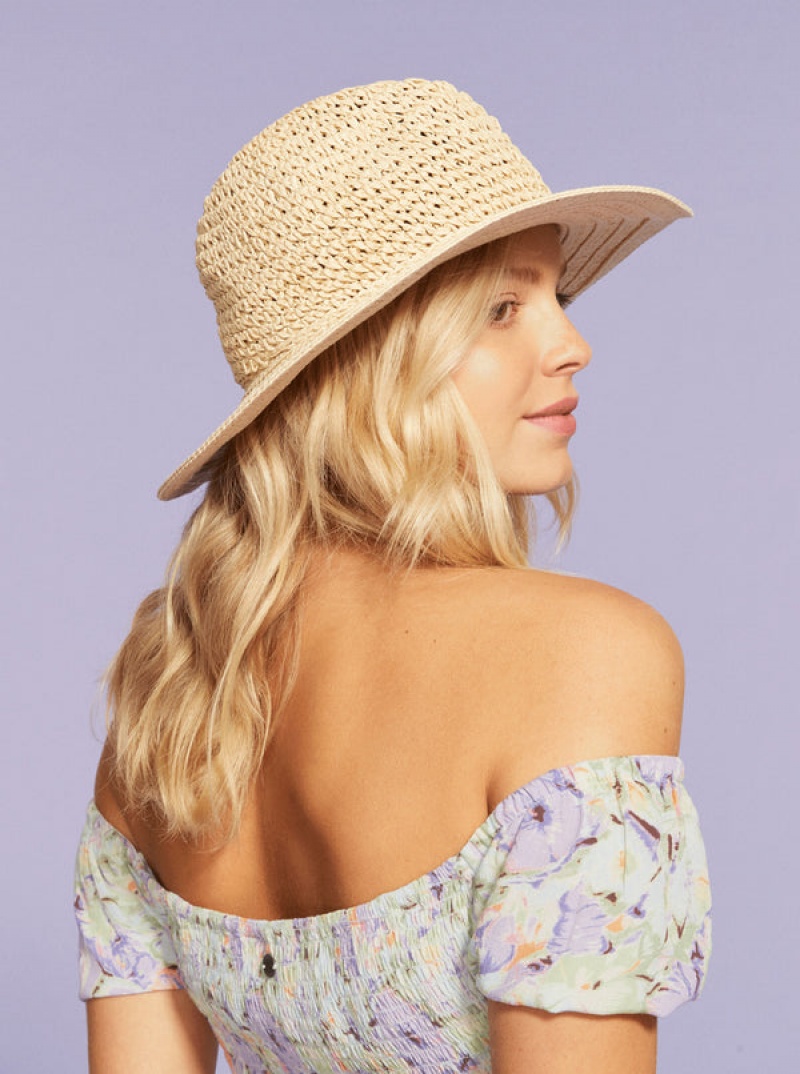 Roxy Aloof Beauty Straw Sun Hats | COHU-02785