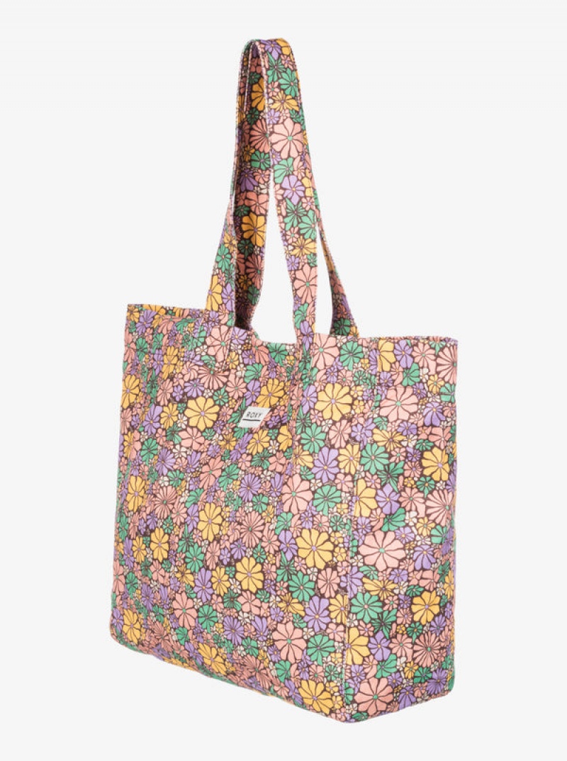 Roxy Anti Bad Vibes Printed Beach Handbag | VEID-72356