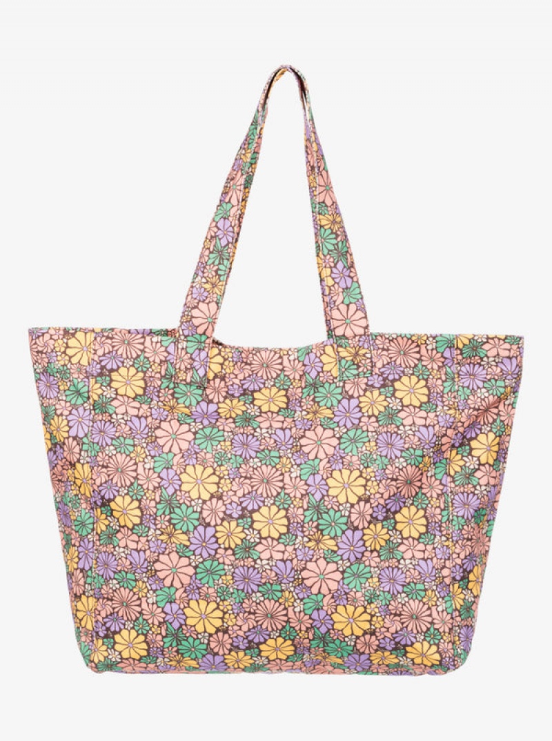 Roxy Anti Bad Vibes Printed Beach Handbag | VEID-72356