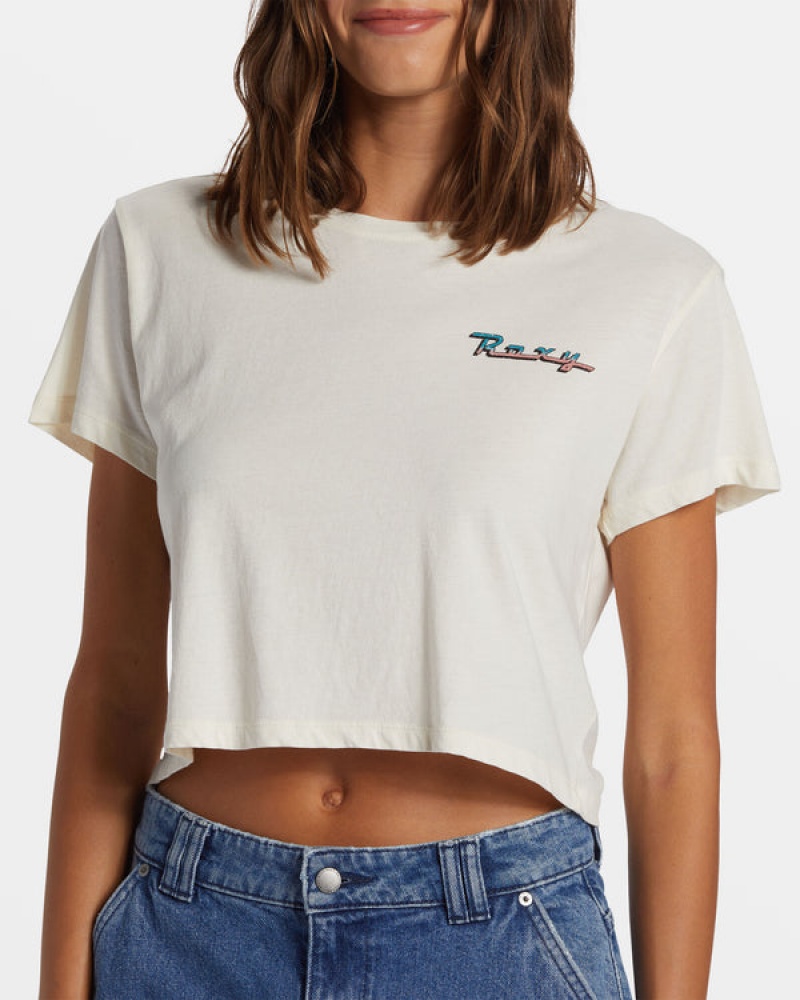 Roxy Baja Cali Cropped T Shirts | 67298DWUH