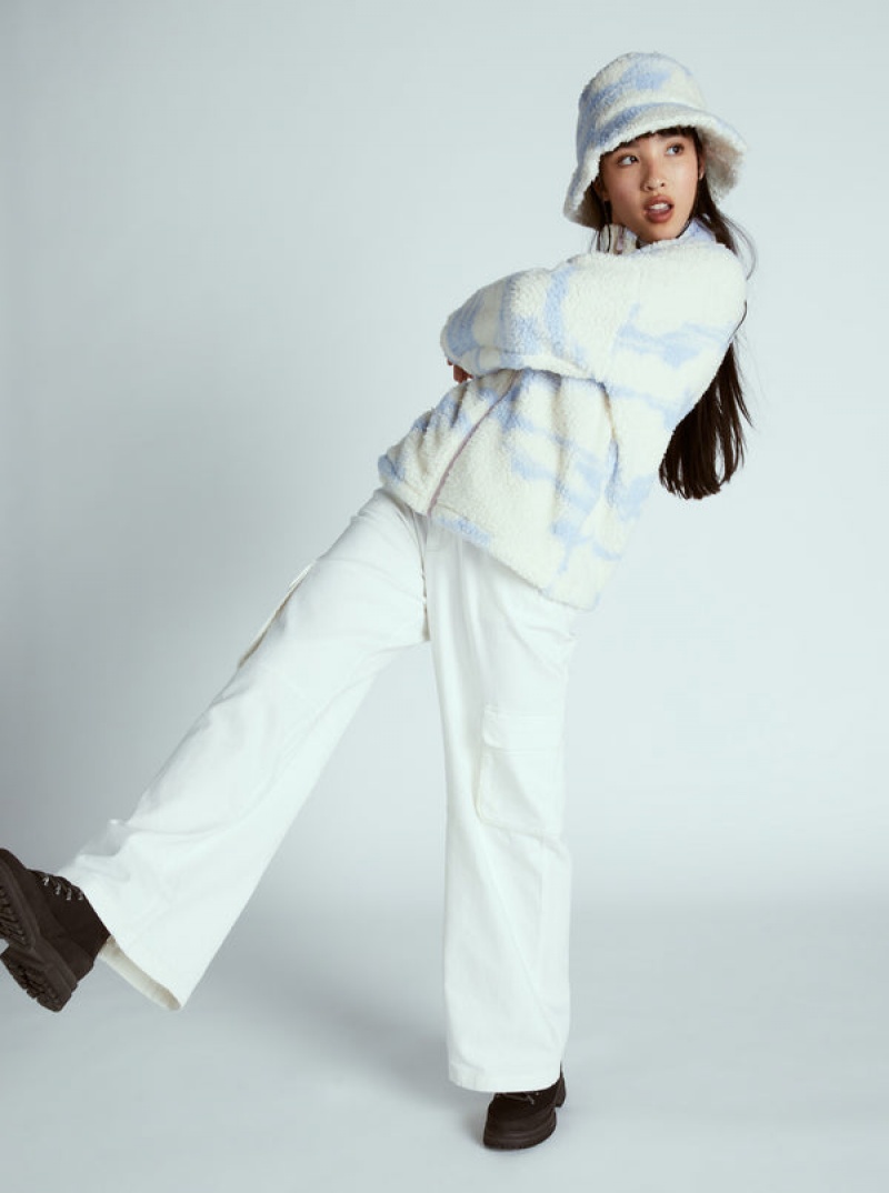 Roxy Chloe Kim In The Clouds Sherpa Full-Zip Fleece Hoodie | HWSO-28671